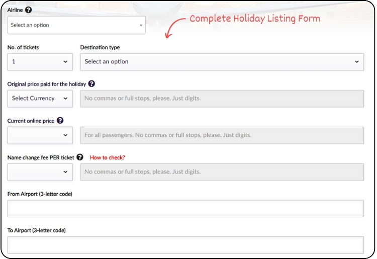 How To List A Package Holiday For Sale